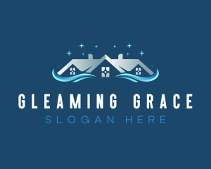 Sparkling Cleaning Tool logo design