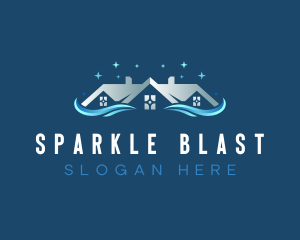 Sparkling Cleaning Tool logo design