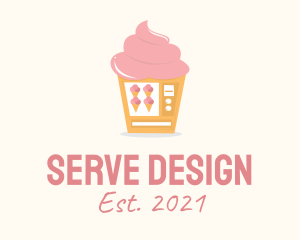 Vending Machine Ice Cream logo design