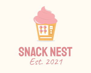 Vending Machine Ice Cream logo design