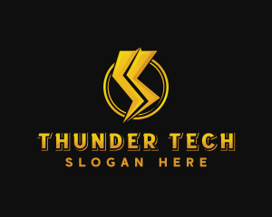 Lightning Bolt Thunder logo design