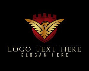 Majestic - Golden Eagle Shield logo design