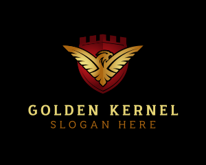 Golden Eagle Shield logo design