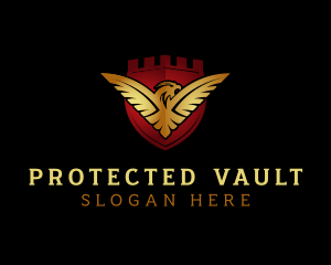 Golden Eagle Shield logo design