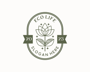 Eco Lotus Flower logo design