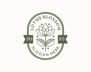 Eco Lotus Flower logo design