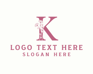 Floral Garden Letter K logo