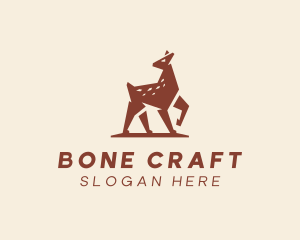 Brown Forest Deer Fawn logo design