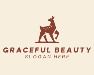 Brown Forest Deer Fawn logo