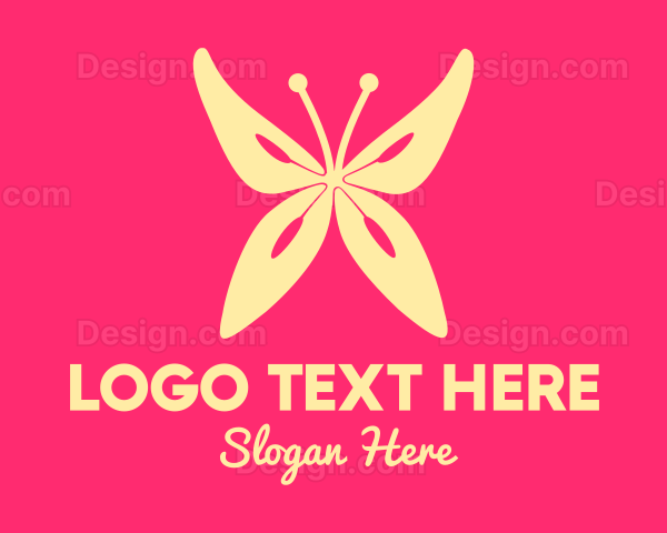 Yellow Flower Butterfly Logo