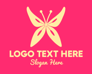 Yellow Flower Butterfly logo