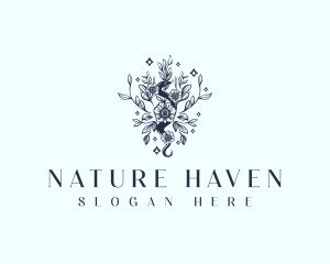 Bohemian Nature Snake logo design