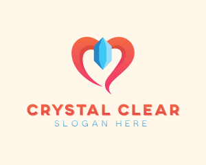 Crystal Gem Heart logo design