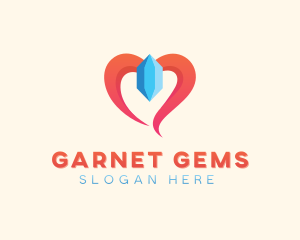 Crystal Gem Heart logo design