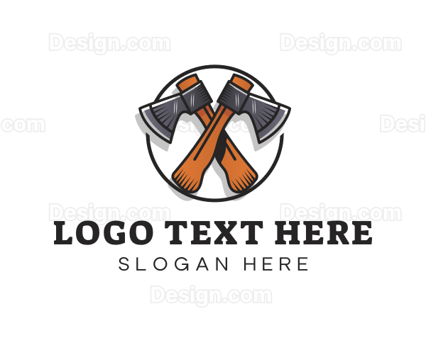 Axe Tool Lumberjack Logo