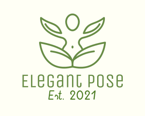 Green Leaf Yoga logo design