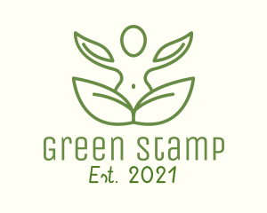 Green Leaf Yoga logo design