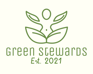 Green Leaf Yoga logo design