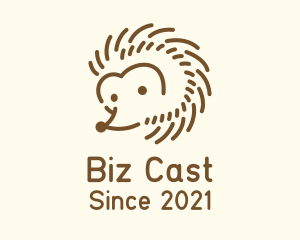 Pet Hedgehog Cartoon logo