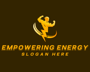  Man Electric Lightning logo design