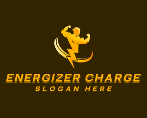  Man Electric Lightning logo design