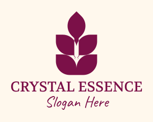 Lavender Essence Leaf logo design