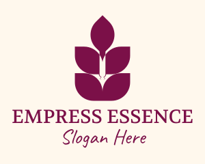 Lavender Essence Leaf logo design