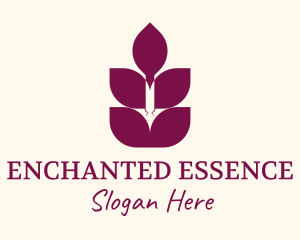 Lavender Essence Leaf logo design