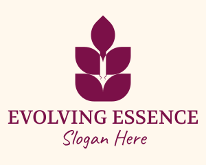 Lavender Essence Leaf logo design