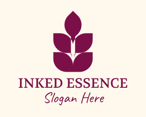 Lavender Essence Leaf logo design