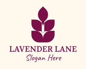Lavender Essence Leaf logo