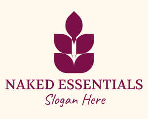 Lavender Essence Leaf logo design