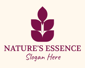 Lavender Essence Leaf logo design