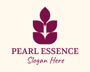 Lavender Essence Leaf logo design