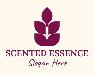 Lavender Essence Leaf logo design