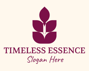 Lavender Essence Leaf logo design