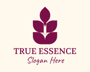 Lavender Essence Leaf logo design