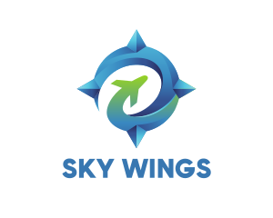 Airplane Flight Navigation logo design