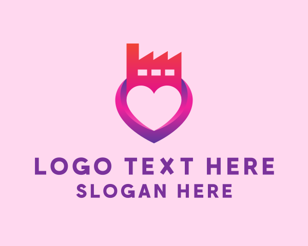 Pink Heart logo example 1