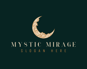 Mystic Moon Flower logo design