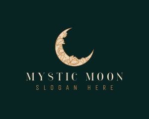 Mystic Moon Flower logo design