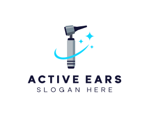 Medical Otoscope Instrument logo design