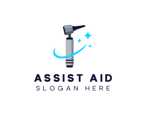 Medical Otoscope Instrument logo design