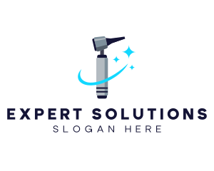 Medical Otoscope Instrument logo design