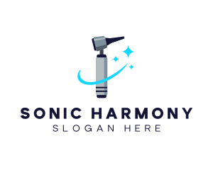 Medical Otoscope Instrument logo design