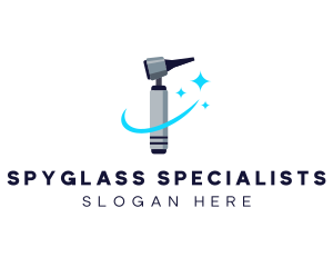 Medical Otoscope Instrument logo design