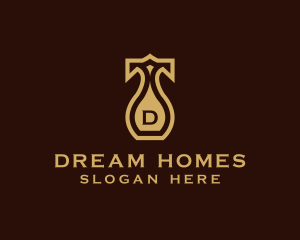 Elegant Vase Home Decor Logo