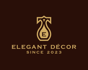 Elegant Vase Home Decor logo design