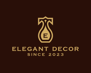 Elegant Vase Home Decor logo design