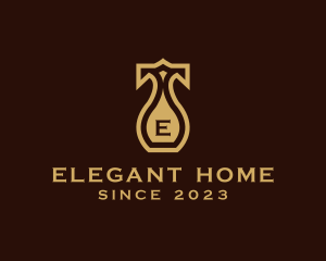 Elegant Vase Home Decor logo design